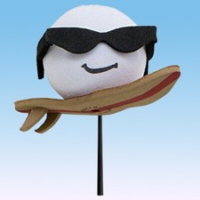 Retro 2000s - CoolBalls Cool Surfer Surfing Antenna Topper Car Accessory (New) picture