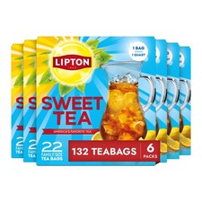 Lipton Southern Sweet Iced Tea Bags, Family Size, 132 22 Count (Pack of 6) picture