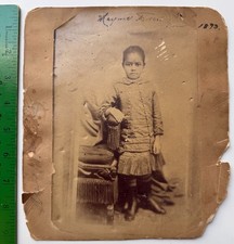 1800's Large African American Girl Mounted Photograph/Cabinet Card - Identified picture
