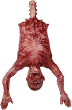Scary Halloween Bloody Dead Body Latex Skinned Half Body Hanging Corpse Torso picture