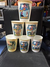 6 1987 Vtg 7 Eleven Superman IV Super Slurpee #1 2 3 4 6 8 Plastic Cups 7-11  picture