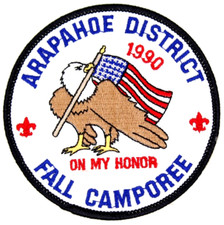 1990 Fall Camporee Arapahoe District Denver Area Council Patch Colorado Eagle picture
