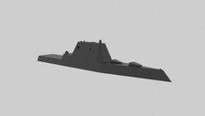 USS Zumwalt - 3d Model 8 Inches -Grey picture