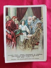 Vintage 1890's Sunday School Bible Lesson Picture Cards, 71 Total Cards picture