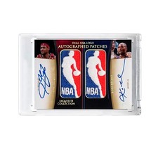Treasures Logoman Kobe Bryant&Lebron James Autographs Signed Jersey Star Card picture