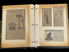 (68) Piece Lot Album 1800s-early 1900s Fashion Advertisement Prints picture
