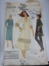 1970's VTG VOGUE Misses' Dress,Tunic,Skirt,Pants Pattern 7155 Size C 10-12  picture