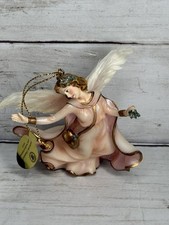 Bradford Editions Safe Journeys Millennial Angel Ornament 2001 Feather Wings picture