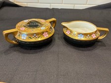 RARE Antique Limoges La Seynie Handpainted Stouffer Creamer  Sugar STUNNING picture