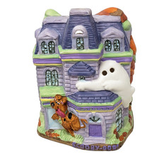 Hanna-Barbera Scooby-Doo Ceramic Halloween Haunted House Tealight Holder 2000 picture
