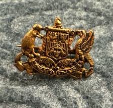 Vintage Stetson Beaver & Gryphon Crest Hat Band Pin 1960s Heraldic Hat Ornament picture