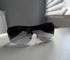 Vintage D&G Dolce & Gabbana 8039501/8G Shield Sunglasses Y2KBlack Visor Archival picture