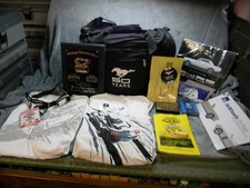2015 MUSTANG 50TH ANNIV. ULTIMATE PACKAGE DUFFLE BAG/PLAQUE/T-SHIRTS/PINS/CARDS+ picture