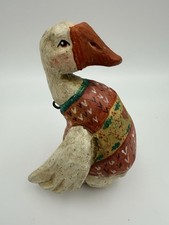 Vtg 1988 Goose Christmas Sweater House Of Hatten Denise Calla Ornament Folk Art picture