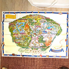 Disney Disneyland Theme Park Map Poster Print with Character Border picture