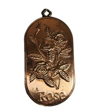 VTG Old Dutch Cottagecore Copper Floral Rose Hanging Wall Decor Plaque RARE  picture