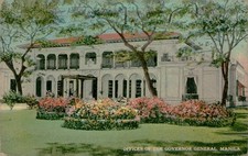 Vtg 1945 Manila Philippines Postcard Malacañan Palace Governor General picture