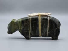 Vintage Serpentine Zuni Bear Fetish, Possibly Early Alice Leekya Homer picture
