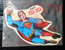 SUPERMAN Vintage 1980s Thailand SPECIAL Cartoon Comic Sticker SEALED MEGA RARE picture