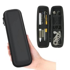 Black EVA Hard Shell Pencil Case Stylus Pen Holder Earphone Storage Pouch Bag picture