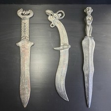 3 Pieces Ancient Near Eastern Bronze Short Swords,knives Circa 200-250BC picture