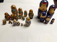 Russian Matryoshka Nesting Dolls Lot Handmade Hand-Painted incl. Sports Set picture