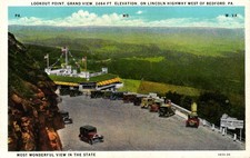 Lincoln Highway Pennsylvania - Lookout Point, Grand View, 2464 Ft. W. of Bedford picture