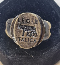 Legio II Italica SPQR ring Roman Style Handmade Bronze Vintage Antique Look picture