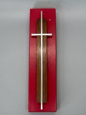 🟠Vintage AAL Wall Cross w/ Original Sticker – Aid Association for Lutherans NIB picture