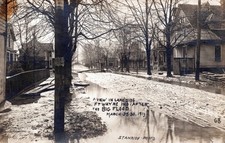 1913 Fort Wayne Indiana Flood Lakeside Standish Photo RPPC Postcard picture