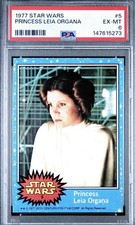1977 Topps Star Wars Princess Leia Organa #5 PSA 6 -Bonus 8 card set picture