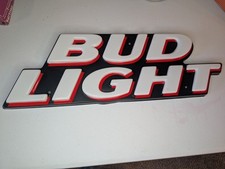 New Old Stock Bud Light Plastic Beer Sign 22