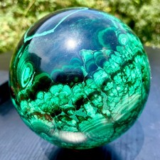 5.8LB  Natural Malachite Quartz Sphere Energy Crystal Ball Reiki Gift Decor Gem picture