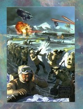 2009 Topps Star Wars Galaxy Series 4 BASE Card #84 / IN THE TRENCHES HOTH picture