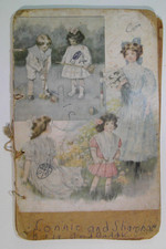 Antique 1910s Handmade Scrapbook Album Children Ads Ephemera GOLD DUST FAIRBANK picture