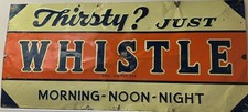 1939 WHISTLE Tin Tacker Sign.              AMAZING ⚡️⚡️⚡️ picture