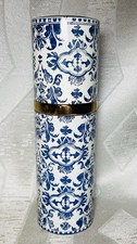 Vintage Guerlain Shalimar 3 Oz Perfume Case 1969 Blue White Gold EMPTY picture