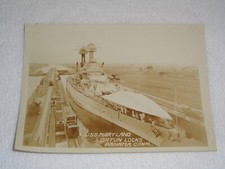 U.S.S. Maryland Navy Gatun Locks Panama Canal Original Photo Circa 1920s 1930s picture