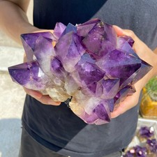 5.8lb Natural amethyst cluster quartz crystal Raw mineral specimen healing picture