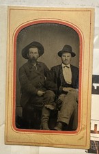 Two Men Friends 1870s Tintype Photo 1800s picture