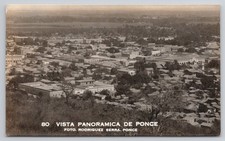 Ponce Puerto Rico Panoramic City View RPPC Photo Postcard c1920s Rodriguez Serra picture