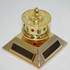 Solar Buddhist OM MANI 6 Mantra Prayer Wheel Energy FENG SHUI from Tibetan picture