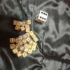  Antique Hand made Bone Dice Lot 32pc 16 sets picture