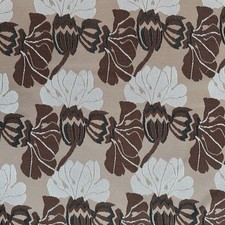 1970s Vtg Polyester Knit Fabric Floral Brown Black Retro Mod Groovy 80