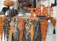GRANDIN ROAD HALLOWEEN MANTEL SCARF***BRAND NEW*** picture