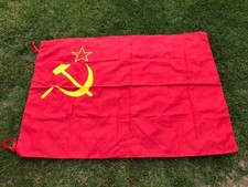 original vintage flag of the USSR. Soviet Union era. Communist flag. 4’x5’ picture