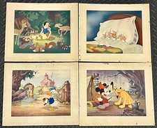 Vintage 1938  Disney Productions Lithographs Snow White Mickey Mouse Donald Duck picture