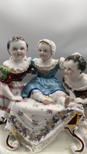 Antique 19th c Russian Miklashevski style Porcelain Figurine Inkwell 8