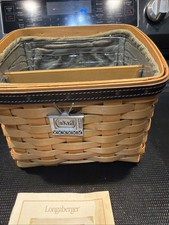 Longaberger 2002 Father's Day Daddy's Caddy Basket with Plastic Liner Protector picture