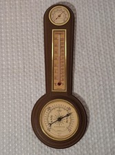 Vintage Springfield Barometer Thermometer Humidity Weather Station Made in USA picture